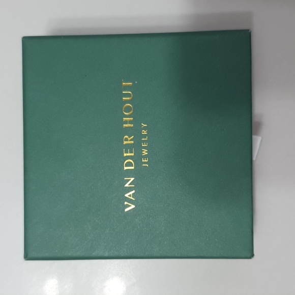 Brand New Van Der Hout 10K Gold Lightning Bolt Huggie Earrings - Picture 3 of 5